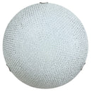Plafoniera 2xE27 Ganci Cromo Vetro Lastra Diamantino Serigrafato Bianco E-Energy Cassandra
