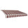 Eckstabmarkise 200 x 250 cm bordeaux gestreiftes Polyestergewebe