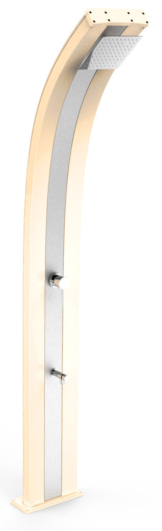 acquista Doccia da Giardino Miscelatore e Lavapiedi Arkema Dada Fascia Inox Champagne Bronze