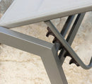 Lettino Prendisole da Giardino Formentera Impilabile 198x61x34/95 h cm in Alluminio Taupe