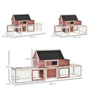 Pollaio Gabbia per Galline da Esterno 290x71x119 cm in Legno 