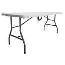 Tavolo Catering Rettangolare Pieghevole 180x74x74 cm Horeca Bianco