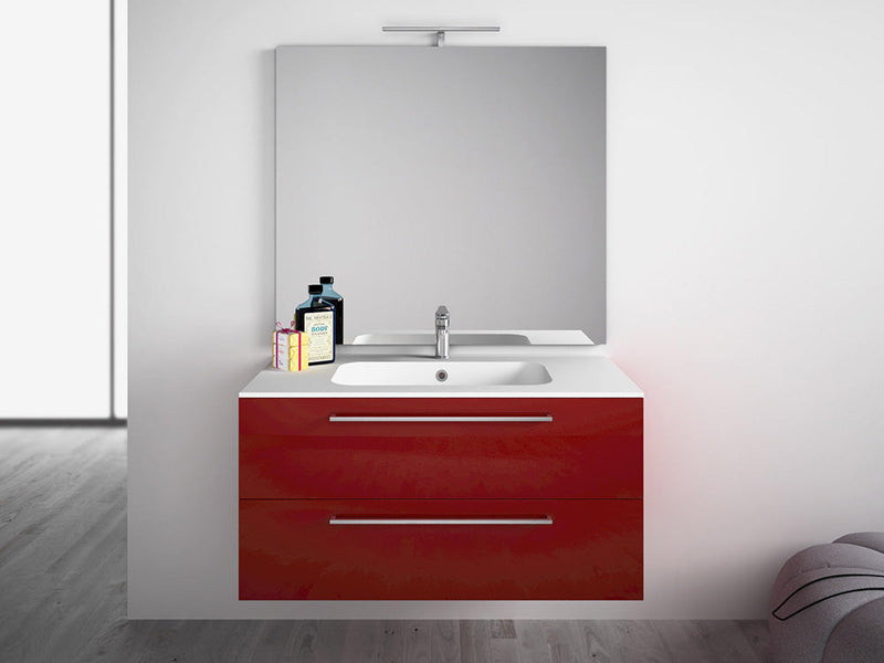 Mobile da Bagno sospeso Samoa 10 Laccato Rosso TFT