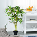 Pianta Artificiale Bambù H120 cm con Vaso Verde