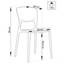 Sedia Mets 56x46x80 h cm in Plastica Antracite