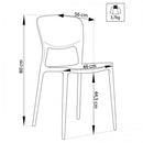 Sedia Mets 56x46x80 h cm in Plastica Taupe