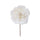 Set mit 24 Pfingstrosen-Picks mit Glitzer 16 cm Creme