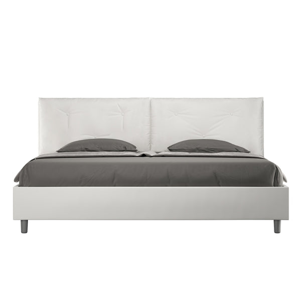Letto Matrimoniale Imbottito in Similpelle Appia Large Bianco Varie Misure online