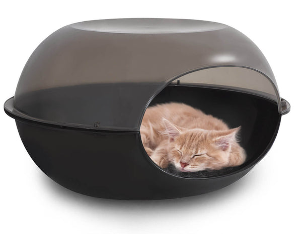 Zwinger für Hunde und Katzen 57x48x31 cm aus transparentem schwarzem Polypropylen sconto