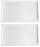Set mit 2 rechteckigen Tabletts 34x16x2,4 cm aus allluminischem Porzellan Kaleidos Aluxina Bianchi
