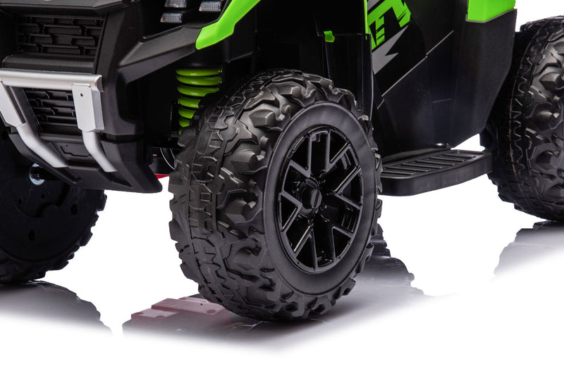 Quad Elettrico per Bambini Safari 6V con Bauletto Posteriore Verde  