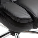 Poltrona Direzionale da Ufficio Ergonomica in Similpelle Nero 