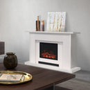 Camino Elettrico da Pavimento Effetto Fiamma 1500W Bianco