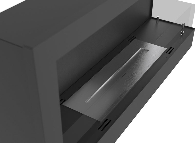 Camino a Bioetanolo da Incasso 90x45 cm  Corner 900 Right Nero