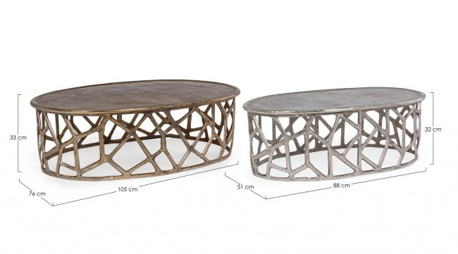 Set 2 Tavolini Ovali Zahid