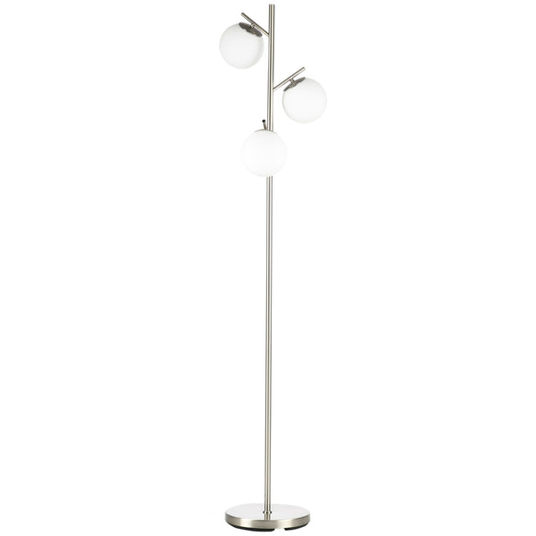 online Piantana da Interno 3x E27 Ø27x159 cm 3 Punti Luce in Acciaio e Vetro Argento