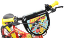 Bicicletta per Bambini 14" Disney Mickey Mouse Freni Caliper e Stabilizzatori in Acciaio Hi-Ten Rosso