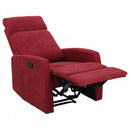 Poltrona Relax Manuale Reclinabile in Tessuto Bordeaux