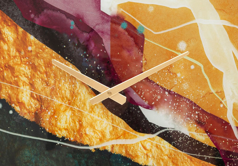 Orologio da Parete Mity 5x60x5 cm in Vetro MDF e Metallo Multicolor