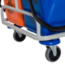 Carrello Pulizie Professionale con 4 Secchi Grigio 