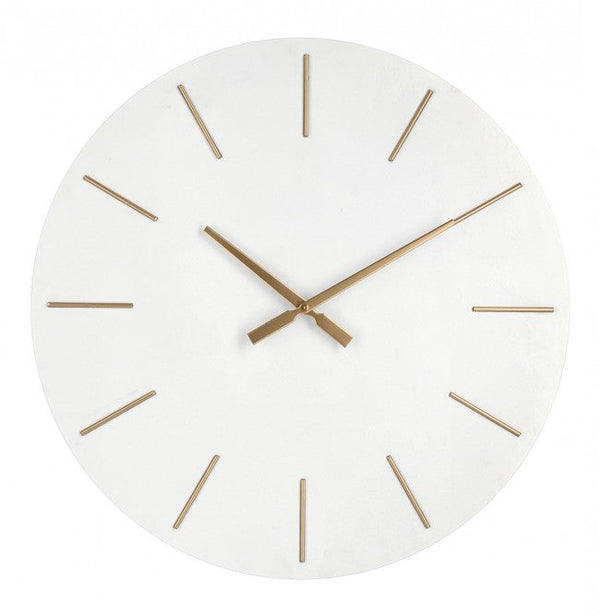 Orologio da Muro Ø 60x5 cm Timeline in Legno Bianco sconto