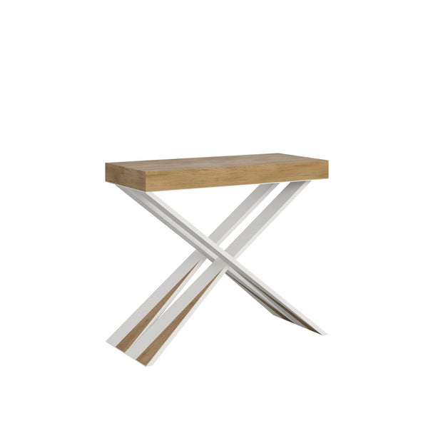 Consolle Allungabile 90-196x40x77 cm in Nobilitato Marrone prezzo