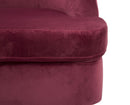 Poltrona Paris Bordeaux 59x67x75,5 cm Legno Spugna e Velluto Sintetico Bordeaux e Nero