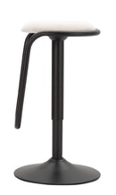 Sgabello Bar Destiny Bianco Ø41x61 cm in Ferro e Compensato e Spugna e Poliestere Nero e Bianco      