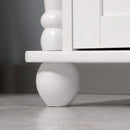 Isola per Cucina 106x39,5x89,5 cm 2 Cassetti 2 Ante Bianco