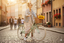 Bicicletta City da Donna 28" Design Vintage Cambio 6V Shimano Freni V-Brake Viaggio Verde Menta