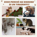 Albero Tiragraffi con Cuccia e Amaca Beige 55x30x100 cm 