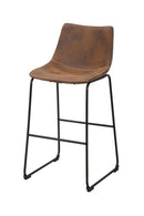 Sgabello Metropolitan Touch 45x54x99 cm in Ferro e PU Marrone e Nero
