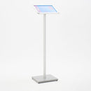 Espositore a Leggio con Piantana 30x108x25 cm in MDF Silver