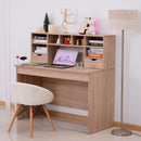 Scrivania Porta PC Design Classico con Cassetti in Legno Rovere 120x57x116 cm 