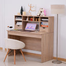 Scrivania Porta PC Design Classico con Cassetti in Legno Rovere 120x57x116 cm 