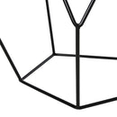 Tavolino Geometrico di Design in Acciaio Nero 54x54x44 cm 