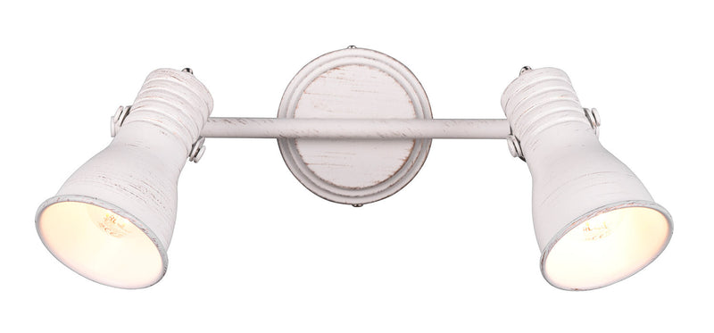 Plafoniera da Interno Attacco E14 in Metallo Bianco antico