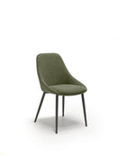 Set 4 Sedie Kira 51x59x85 cm in Tessuto Easy-Clean Verde       