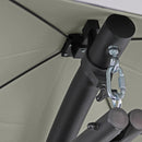 Sedia Dondolo Pensile Relax Chaise Longue con Tettuccio 190x105x205 cm Telly Panna Scuro 