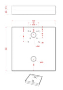 Base Portaciottolo per Fontane 40x40x8 cm in Metallo con Base in Cemento Belfer 42/BSE/10 Ciclamino