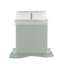 Trapuntino Estivo Effetto Water Washed in Microfibra Milky Green e Bianco Brillante Varie Misure