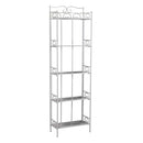Portapiante 5 ripiani 47x23xh160 cm in Metallo New Jessica Bianco
