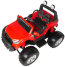 Macchina Elettrica per Bambini 2 posti Fuoristrada 24V con Licenza Ford Monster Truck 4x4 Rossa