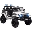 Macchina Elettrica Fuoristrada per Bambini  12V con Doppio Motore Telecomando e Luci Bianco      