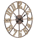 Orologio da Muro Source Ø63,5x4 cm in Ferro e MDF Marrone