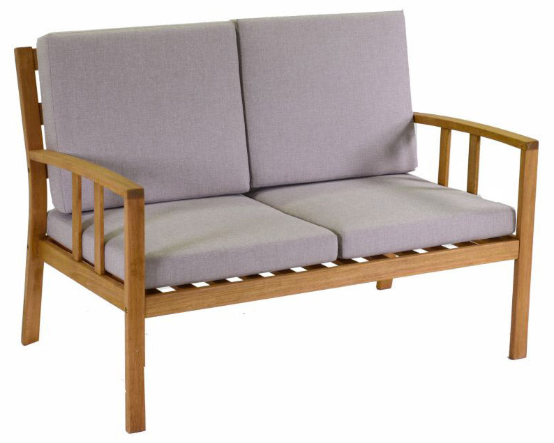 Set Salotto da Giardino in Legno Divano 2 Poltrone e Tavolino Nanchino