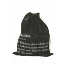 Sacchetto potato/patata 40x30 cm in Cotone VdE Tivoli 1996 Nero