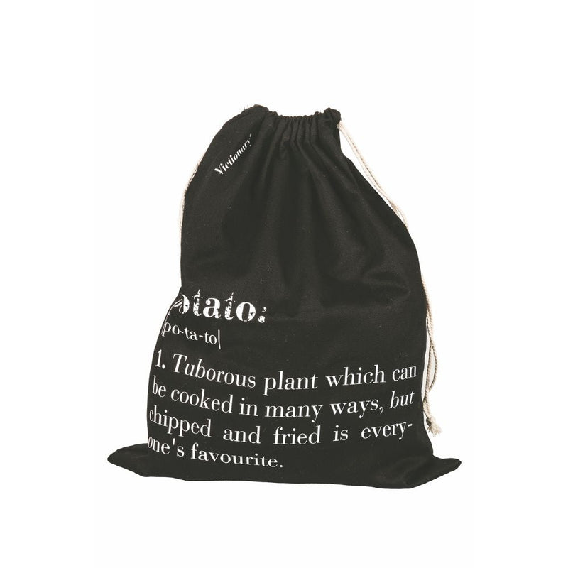 Sacchetto potato/patata 40x30 cm in Cotone VdE Tivoli 1996 Nero