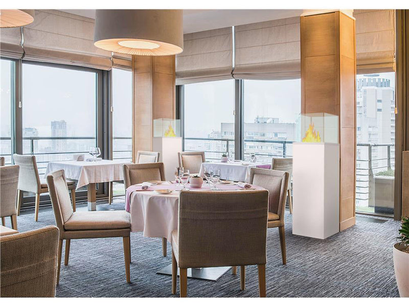 Camino a Bioetanolo da Pavimento 40x120 cm Menzi Marlena Bianco