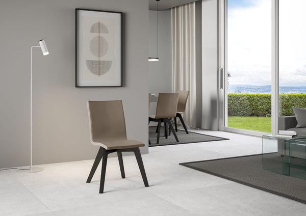 online Sedia 52x52x87 cm Trudy gambe Antracite in Similpelle Tortora